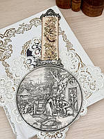 Німецький олов'яний настінний барельєф, харчове олово, Німеччина, "Herbst" - осінь, WMF