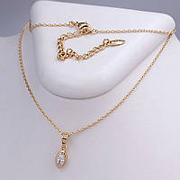 Намисто металеве з елементами зі скла