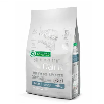 Сухий корм для собак Nature's Protection (Нейчерс Протекшен) Superior Care White Dog GF Adult Large Breeds з білою рибою 1.5 кг