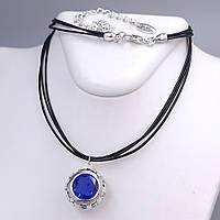 Намисто металеве з елементами зі скла