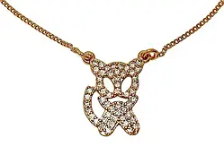 Намисто металеве з елементами зі скла