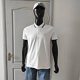 Футболка поло чоловіча біла короткий рукав бавовна літо, фото 7