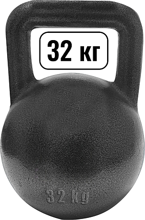 Гиря для кросфіту чавунна гиря спортивна для фітнесу гиря для атлетичних вправ лита GoodLift 32 кг, фото 1