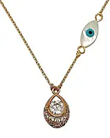 Намисто металеве з елементами зі скла