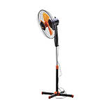 Вентилятор підлоговий тришвидкісний RAINBERG RGB-1601 Чорний з жовтогарячим, фото 3