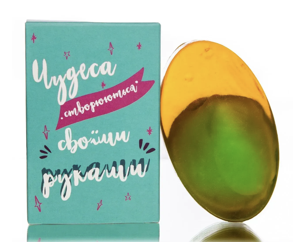 Натуральне мило ручної роботи огірок та бамбук, 90 г, фото 1