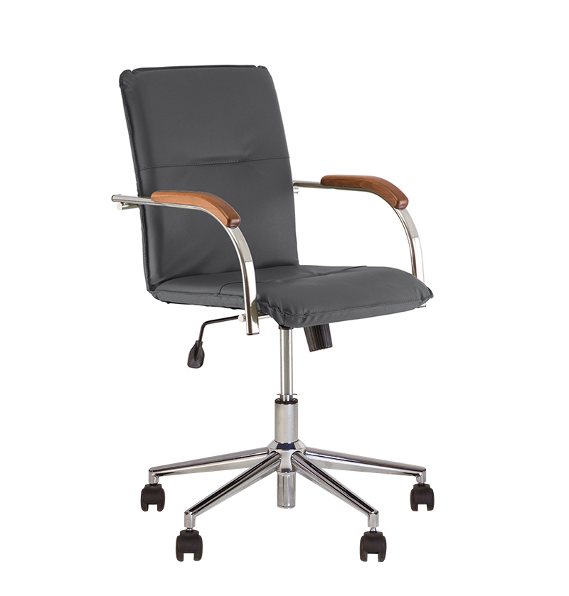 Крісло офісне Samba gtp CHR64 дерево 1.031 V-02 сіра (Новий Стиль ТМ)