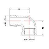 Кут чавунний 1/4 НР, фото 2