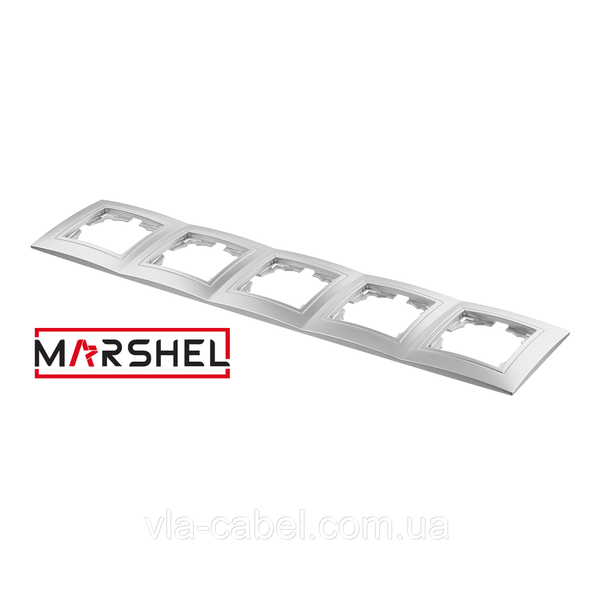 Рамка п'ятимісна серія "IDEAL SILVER" ТМ"MARSHEL", фото 1