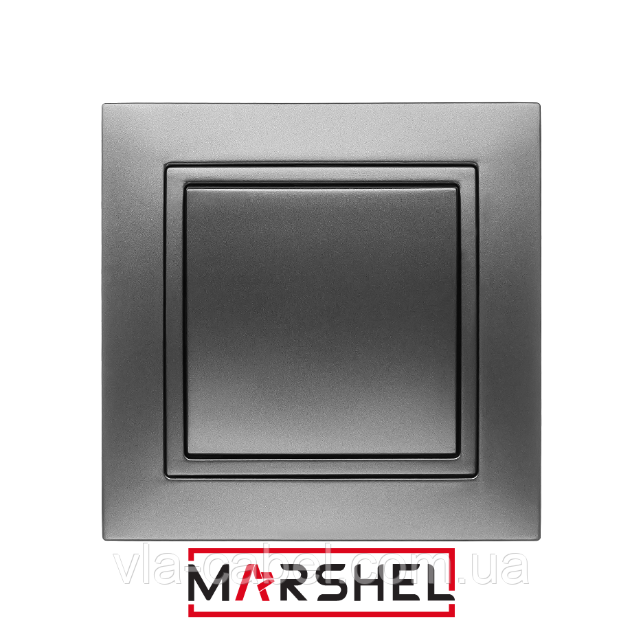 Вимикач одноклавішний серія "ELEGANT GRAFFITE" ТМ"MARSHEL", фото 1