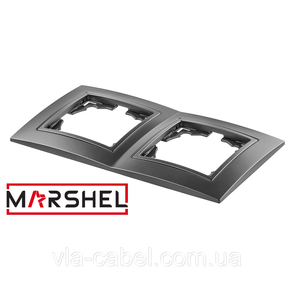 Рамка двомісна серія "ELEGANT GRAFFITE " ТМ"MARSHEL", фото 1