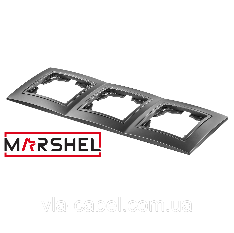 Рамка трьохмісна серія "ELEGANT GRAFFITE" ТМ"MARSHEL", фото 1