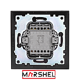 Вимикач двухкл. серія "ELEGANT BLACK" ТМ"MARSHEL", фото 3