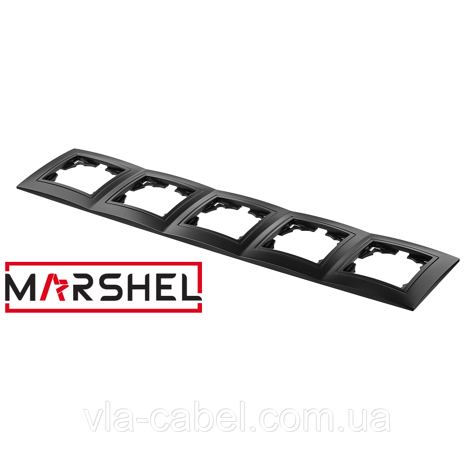 Рамка п'ятимісна серія "ELEGANT BLACK" ТМ"MARSHEL", фото 1