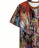 Футболка чоловіча із принтом абстрактного графіті, фото 3