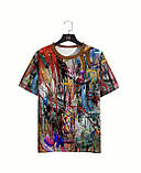 Футболка чоловіча із принтом абстрактного графіті, фото 4