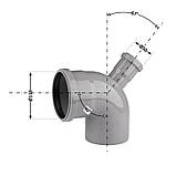 Коліно 110x90° з відведенням 50х67° TA Sewage, фото 2
