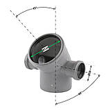 Коліно 2 пл 110x110х45+ 2х50х90° (ліве + праве) TA Sewage, фото 2