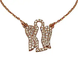 Намисто металеве з елементами зі скла