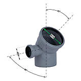 Коліно 2 пл 110x100х45+ 50х90° (ліве) TA Sewage, фото 2