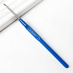 Гачок для в'язання 3,5 мм, з пластиковою ручкою