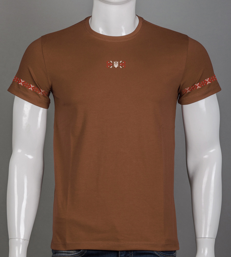 Футболка чоловіча Орнамент Кориця 2415м, XXL (1шт), фото 1