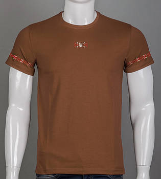 Футболка чоловіча Орнамент 2415м (Уп.4шт M-XXL), Кориця