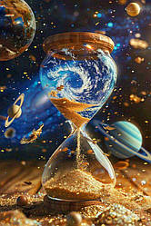 Алмазна вишивка My Art Космічний час із голограмними стразами (MRT-TNG1693) 40 х 60 см (На підрамнику)