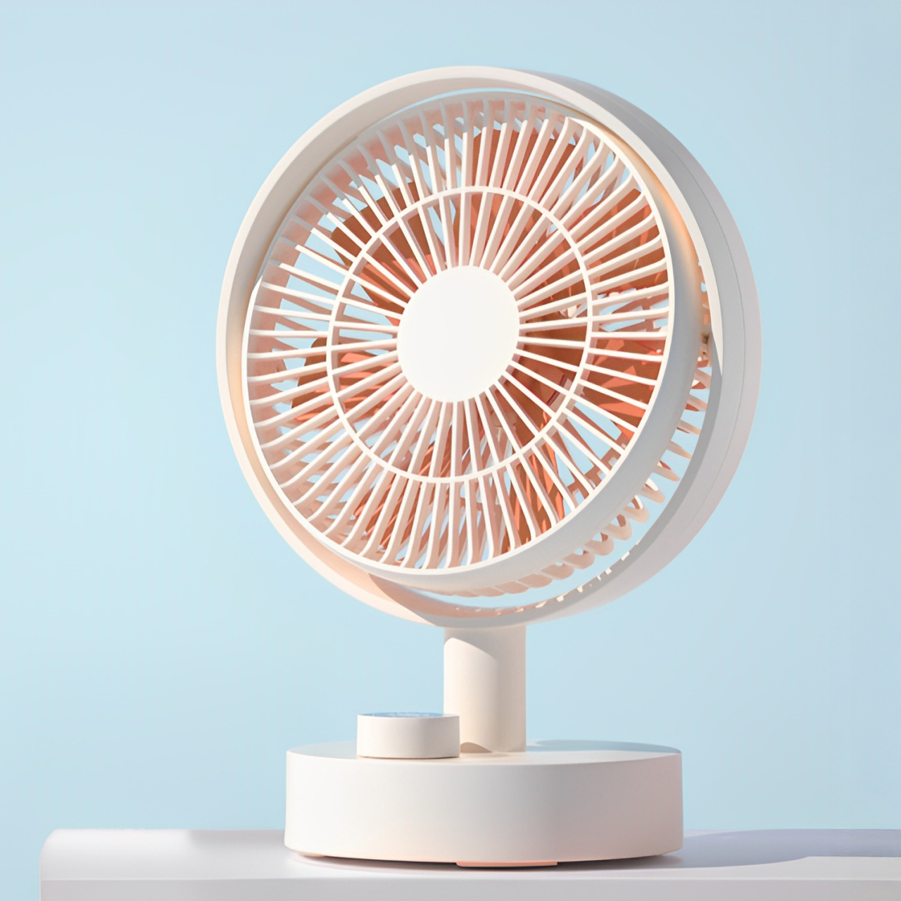 Міні-вентилятор настільний Sothing Plume S2 Desktop Fan з акумулятором (DSHJ-S-2102), Apricot White