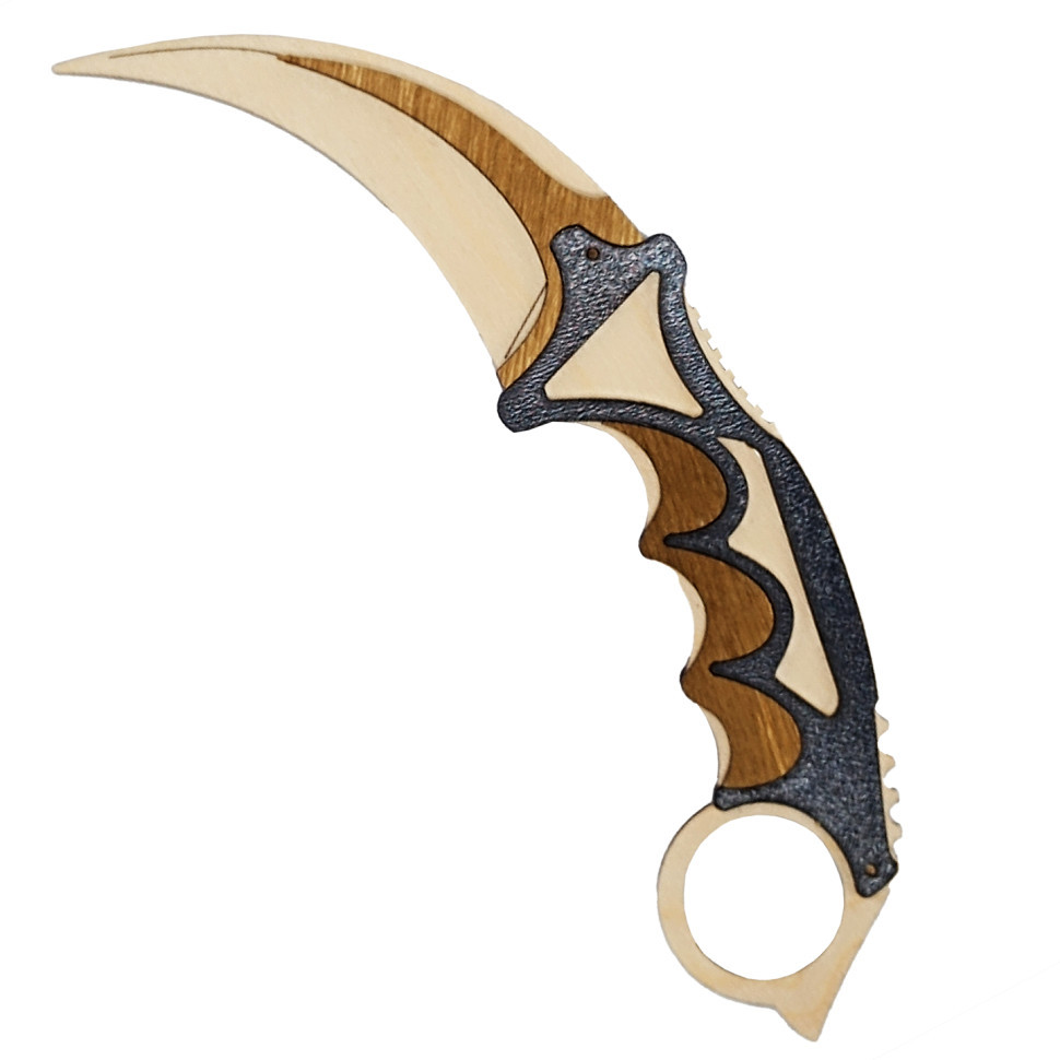 Сувенірний дерев'яний ніж "Керамбіт" KAR-W, фото 1
