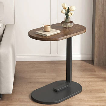 Журнальний стіл із цільною стільницею 55,5x40x28см / Приліжковий столик / Кавовий столик / Приставний столик