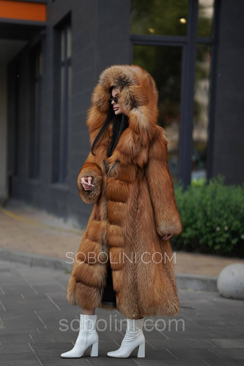 Шубка ексклюзивна з хутра лисиці аукцион Saga Furs, фото 1