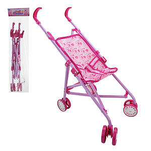 9302 W Коляска-тростина, метал, складана, 8 коліс, поворот.колеса, поворот.колеса, у пакеті 71*17,5 с