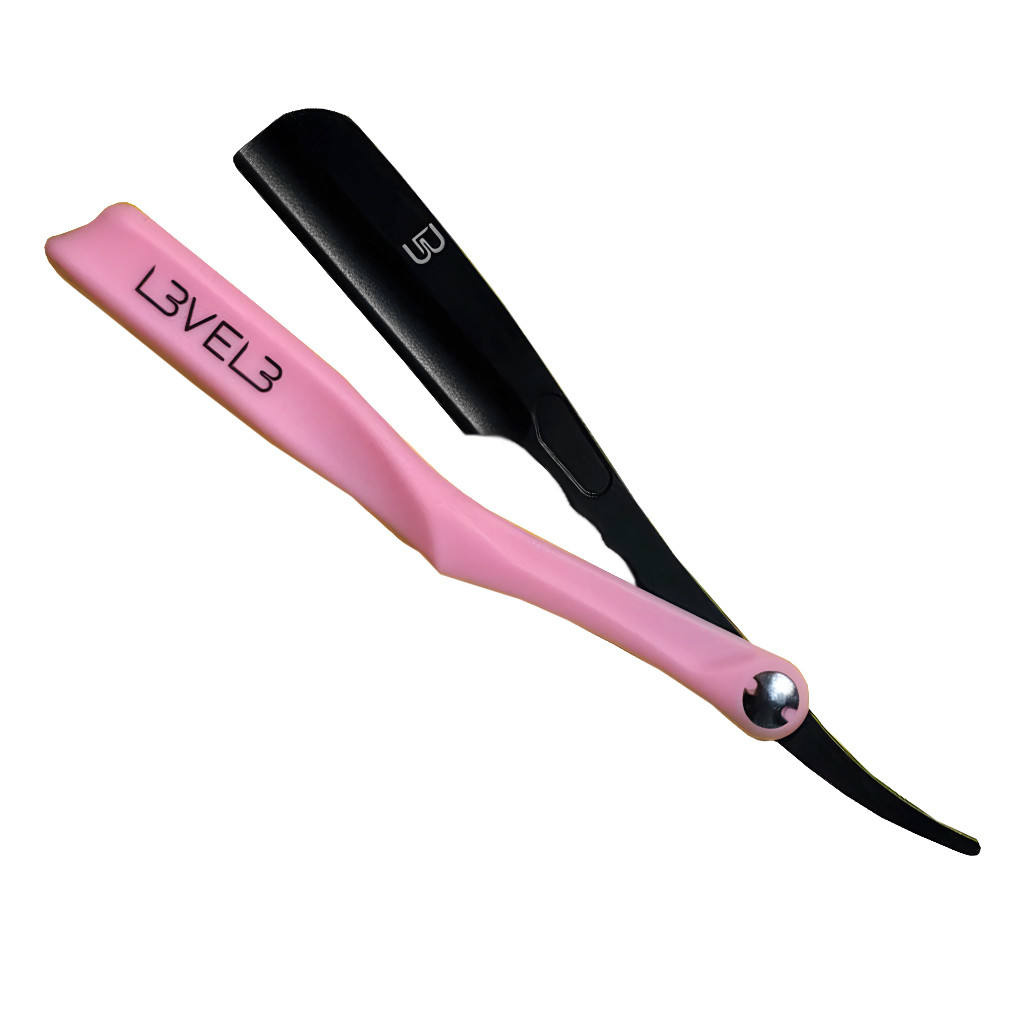 Небезпечна бритва Level3 Milly Clutch Razor Holder Чорно-рожева