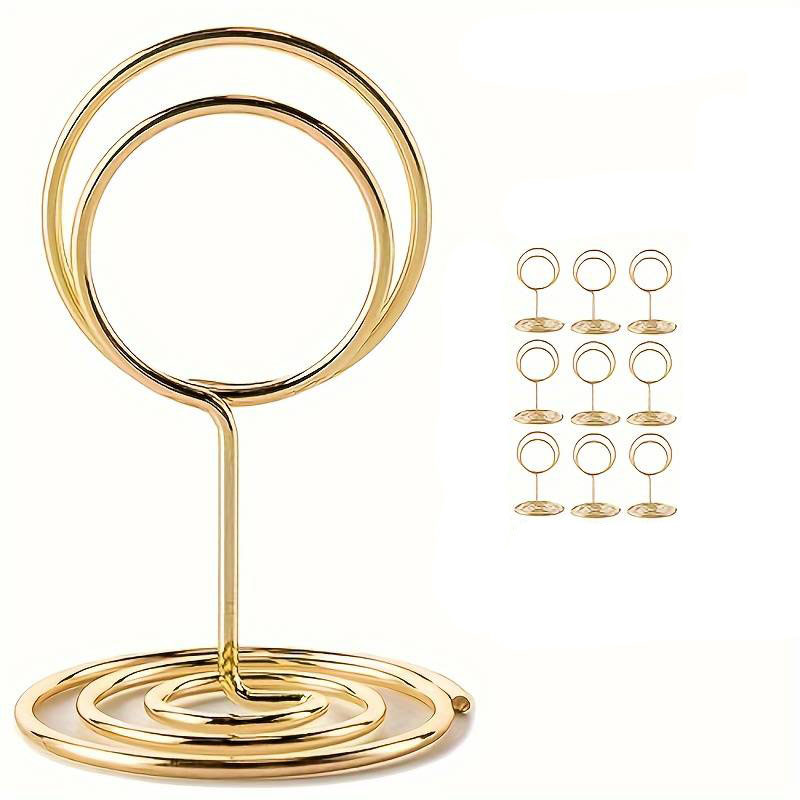 Підставка для карток розсадки гостей, цінникотримач Leeseph золото MV038