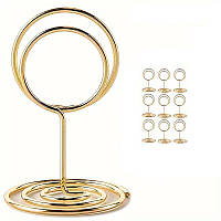 Підставка для карток розсадки гостей, цінникотримач Leeseph золото MV038