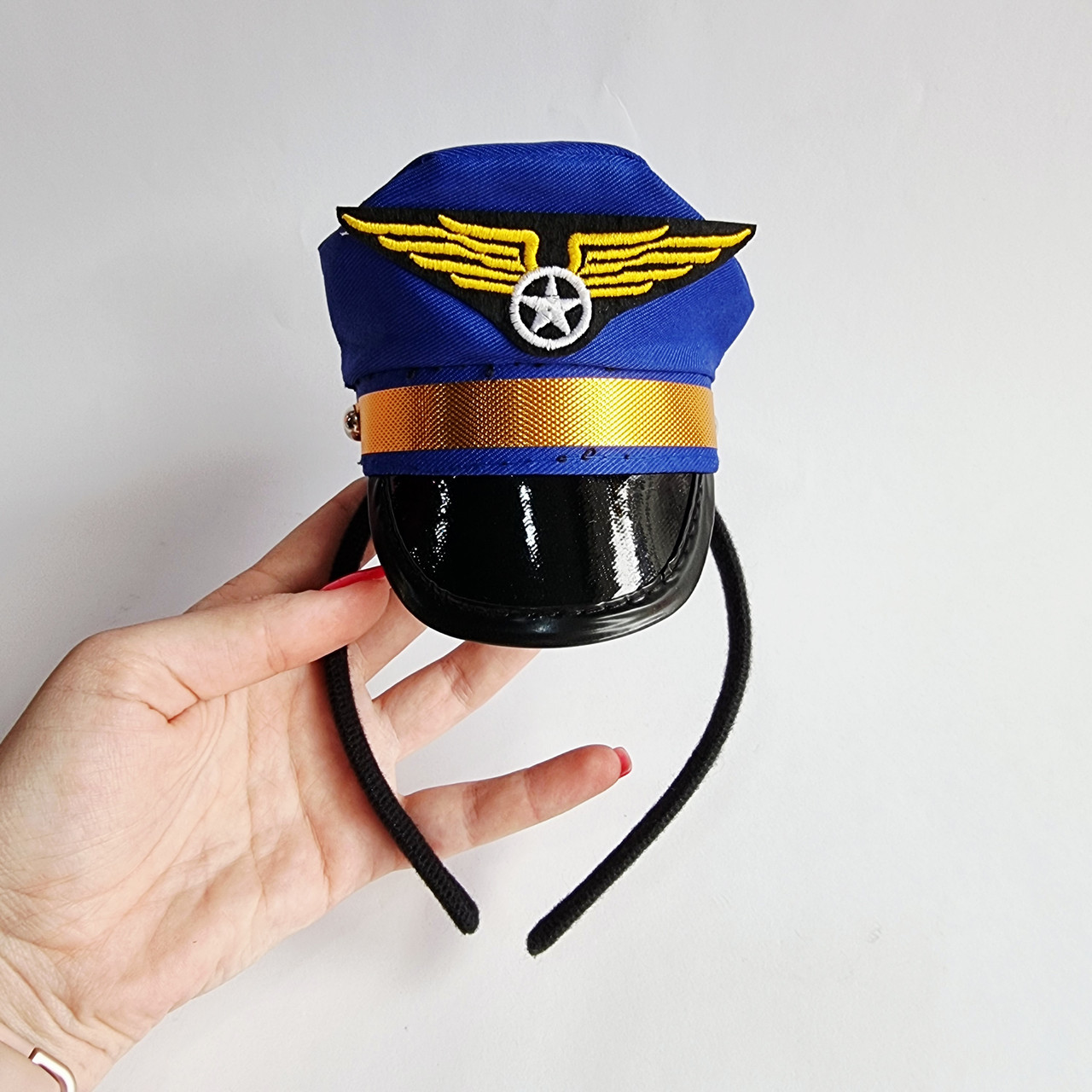 Обруч із кепкою пілота, розмір 52-56 см