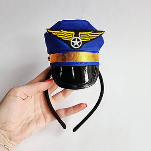 Обруч із кепкою пілота, розмір 52-56 см, фото 1