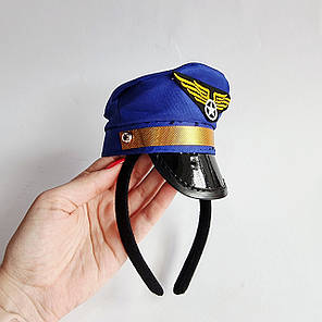 Обруч із кепкою пілота, розмір 52-56 см, фото 3