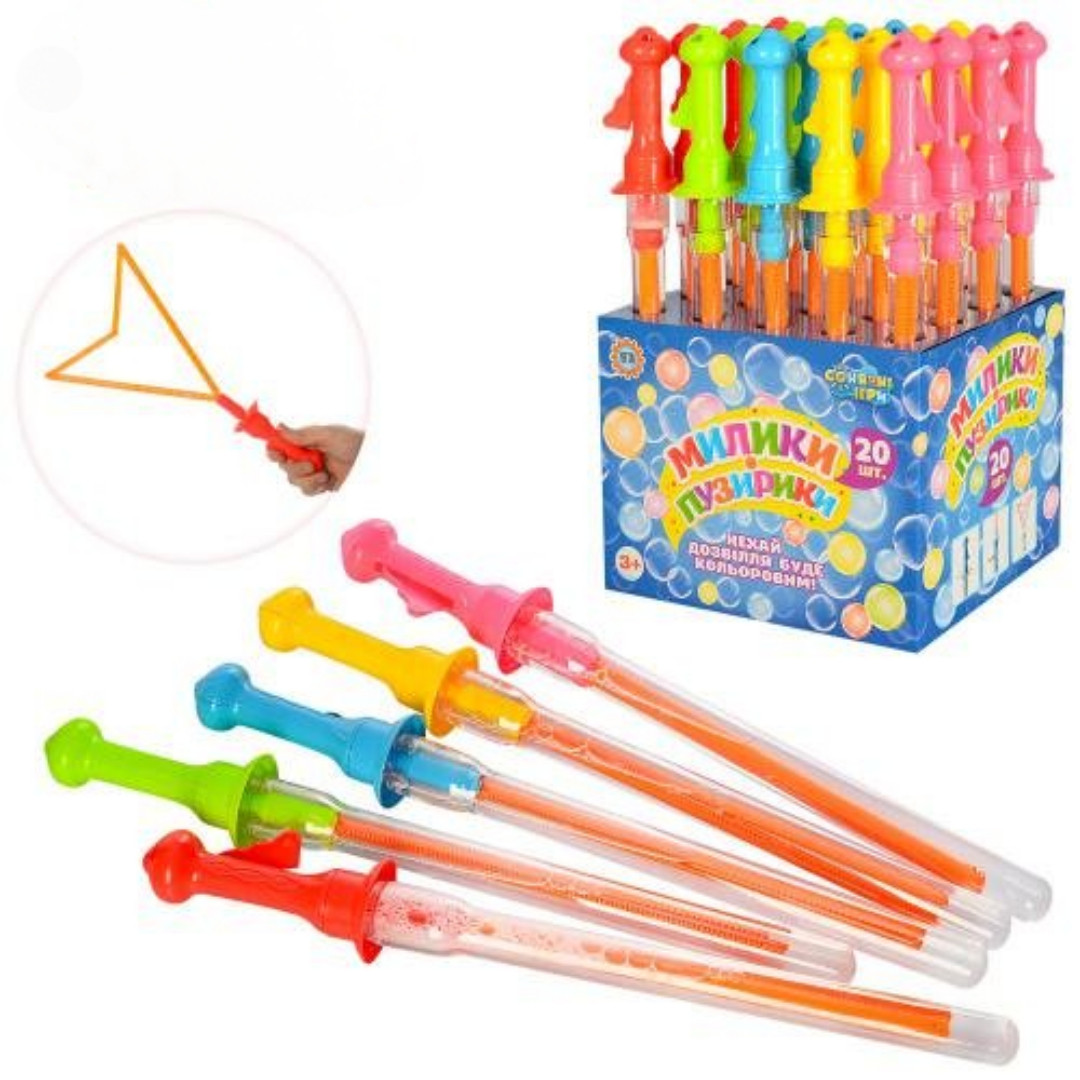 9900 Мильні бульбашки 40 см, що розкриваються ручка, фото 1