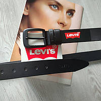 Чоловічий шкіряний ремінь LEVIS чорний