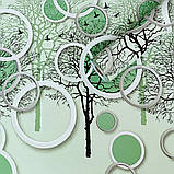 Плівка самоклеюча на паперовій основі 0,45х10м х 0,07мм Чорні та зелені дерева SW-00002440, фото 3