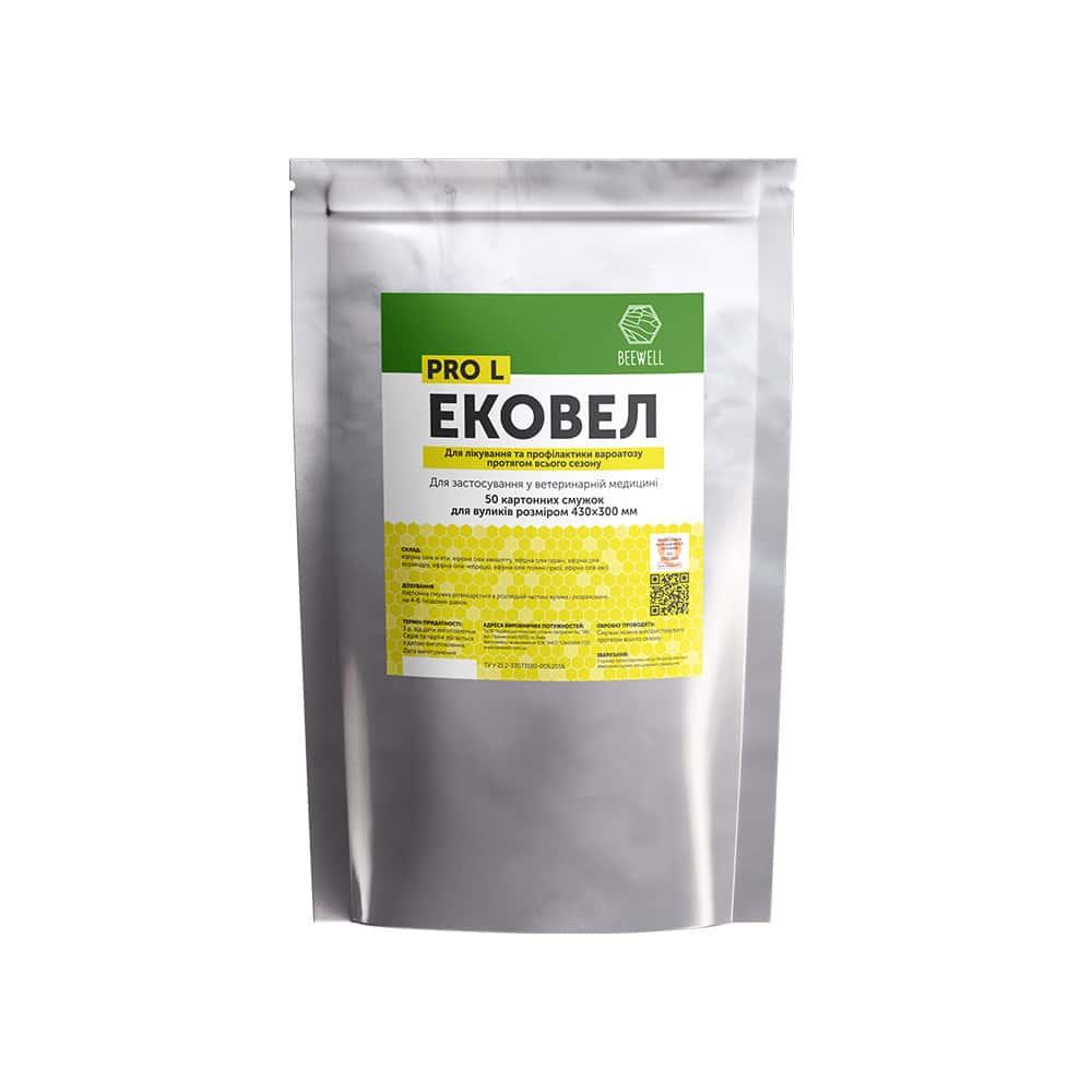 «Ековел» лікування та профілактика вароатозу під час медозбору  (для вуликів 430×300см) 50шт., фото 1