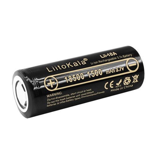 Аккумулятор LiitoKala 18500, Lii-18A, 1500mah, фото 1