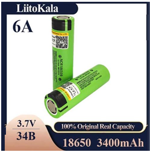 Акумулятор LiitoKala 18650, NCR 34B, 3400 mAh (без носика), фото 1