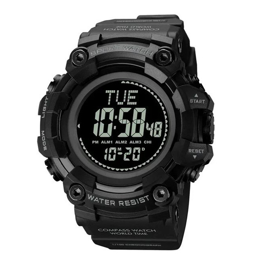 Годинник наручний SKMEI 2037BK, BLACK, Compass, 10292, фото 1