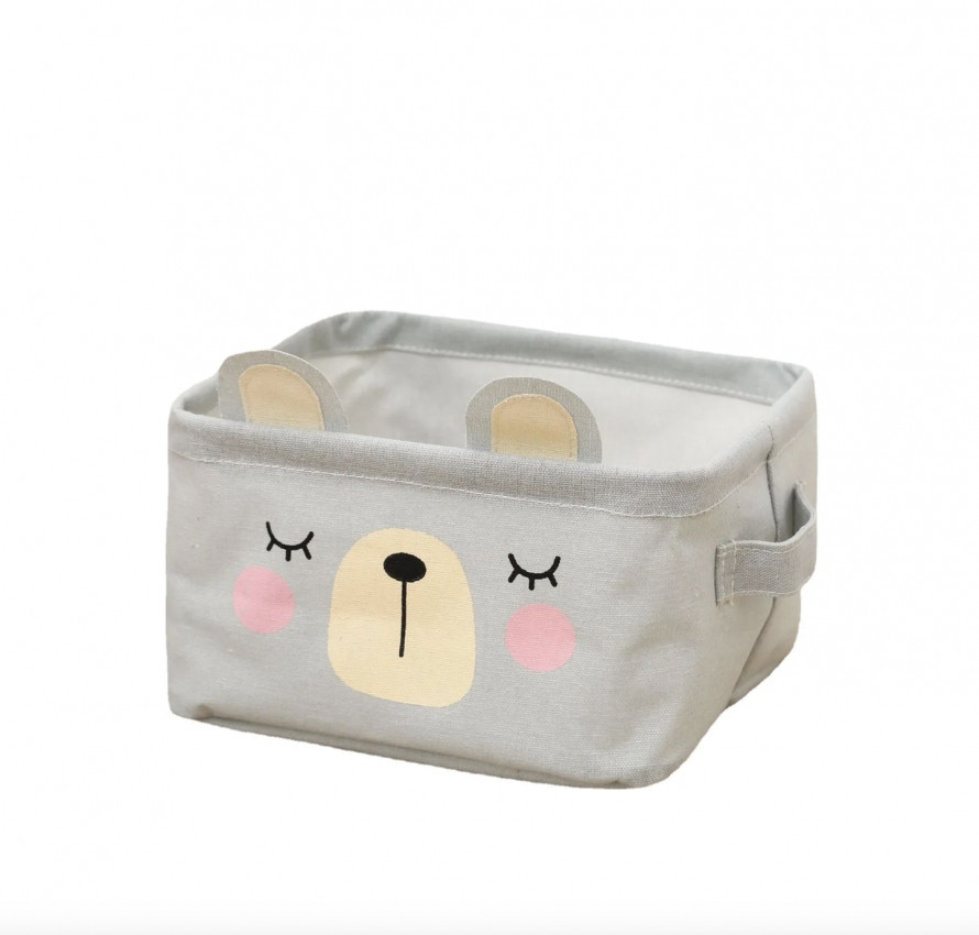 Кошик для іграшок білизни та дрібниць сірий 16*22*14см, фото 1