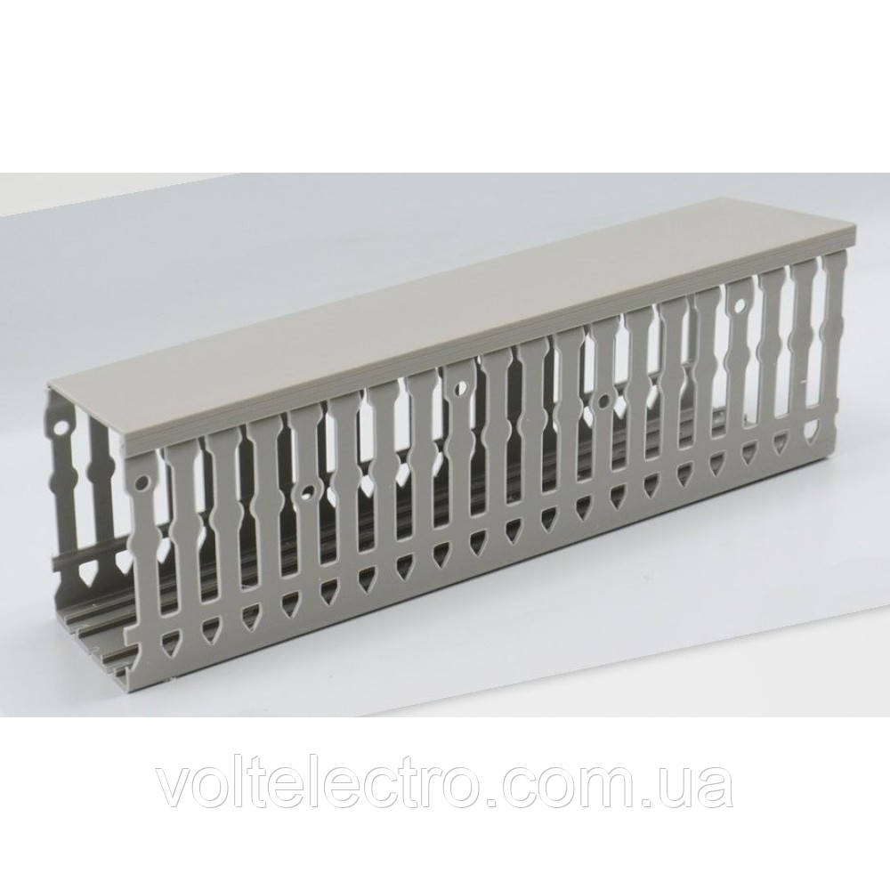 Перфорований кабельний канал 40x80, крок перфорації 6 мм, L=2м  ЦІНА ЗА 1шт., фото 1
