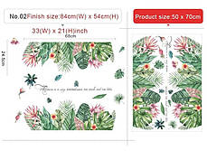 Вінілові наклейки Великі зелене листя папороті (лист 50 х 70 см) Б79-16-AB, фото 2