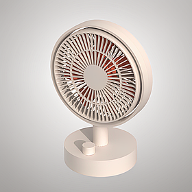 Міні-вентилятор настільний Sothing Plume S3 Desktop Fan з акумулятором (DSHJ-S-2102), Apricot White
